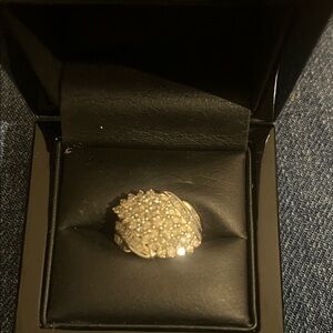 Gold Cluster Ring with Intricate Detailing